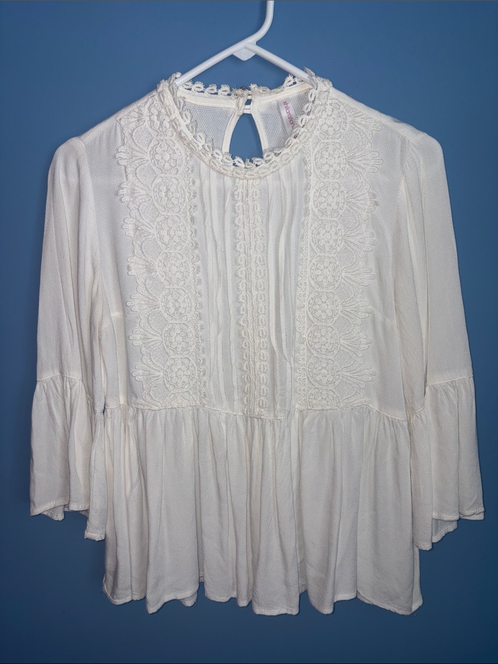 Cream Crochet Blouse - Picture 9 of 10